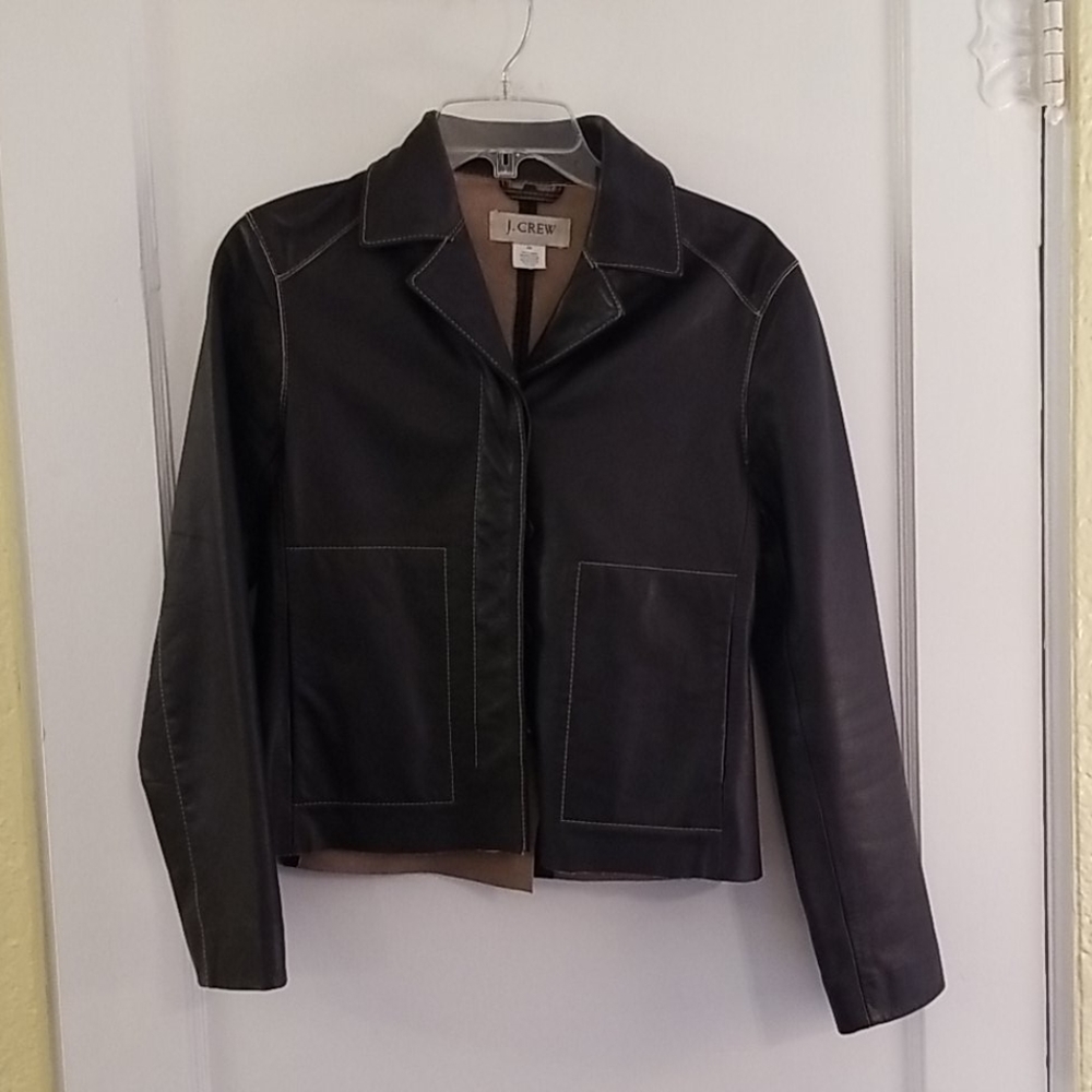 J. Crew leather jacket